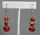 Red and Bronze Earrings